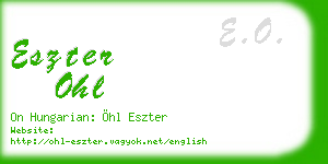 eszter ohl business card